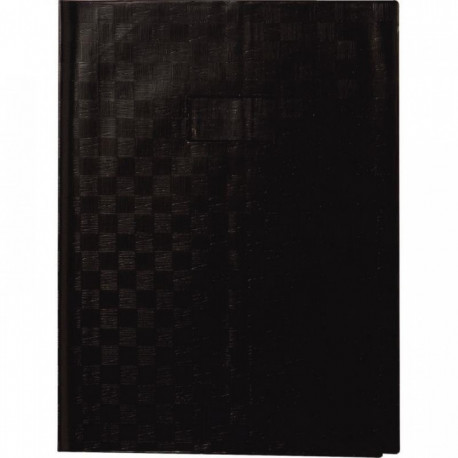 PAQUET DE 10 PROTÈGE-CAHIERS AVEC RABATS ÉPAISSEUR 22/100ÈME 24 X 32 CM COLORIS NOIR