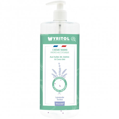 CRÈME HYDROALCOOLIQUE 500ML LAVANDE DÉSINFECTION ET SOIN DES MAINS