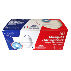MASQUE CHIRURGICAL TYPE II BTE X50 ORIGINE FRANCE / EN14683