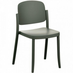 CHAISE 4 PIEDS EXTERIEUR PQT4  POLYPROPYLENE H78,6 VERT FONCE  P/180KG EMPILABLE