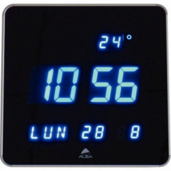 HORLOGE LED MURALE OU À POSER LED BLEUE POUR UNE GRANDE LISIBILITÉ