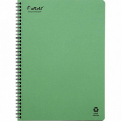 CAHIER SPIRALE A4 120P 90G  5X5 FOREVER FSC 100% RECYCLE FAB France 