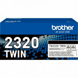 TN3320BKTWIN  NOIR 2 TONERS BROTHER HC 2X2600PAGES