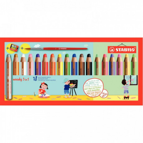 CRAYONS WOODY DONT 6 PASTEL ETUI DE 18