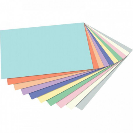 FEUILLES 130G  A4 10 COULEURS PASTEL PAQUET DE 100