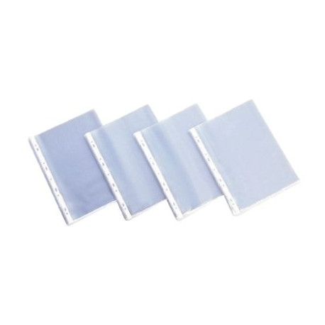 POCHETTES PERFOREES PP LISSE TRANSPARENT 100 MICRONS x100