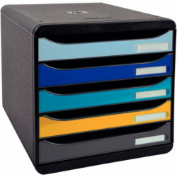 MODULE A4 5 TIROIRS BIG BOX PLUS BEEBLUE NOIR / ASSORTIS