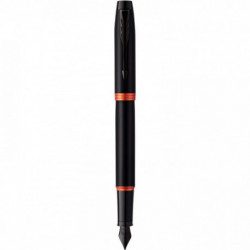 STYLO PLUME IM VIBRANT RING NOIR ET ORANGE