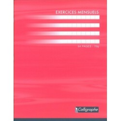 CAHIER PIQURE EXERCICES MENSUELS 17x22 70G 64 PAGES SEYES