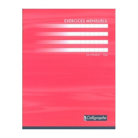 CAHIER PIQURE EXERCICES MENSUELS 17x22 70G 64 PAGES SEYES