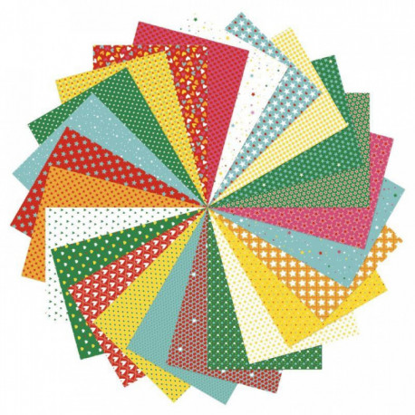 PAQUET DE 96 FEUILLES PAPIER COEUR ÉTOILES 80G FORMAT A4