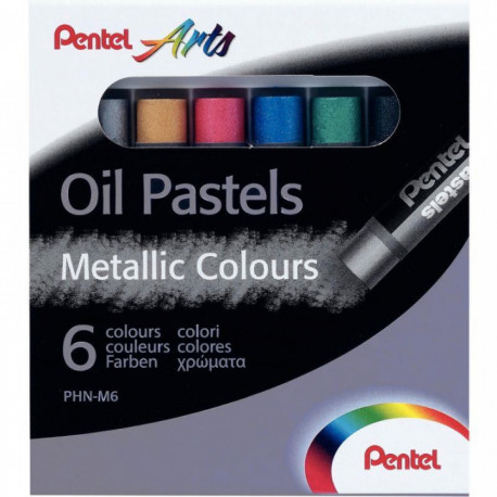 PACK DE 6 PASTELS MÉTALLIQUE