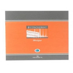 CAHIER PIQURE 220x170 16P 70G MUSIQUE