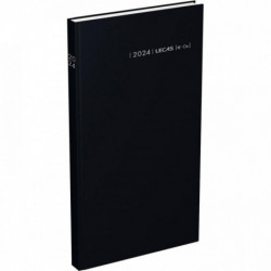 LECAS Agenda Perpetuel Journalier 14 x 22cm Couverture Noir