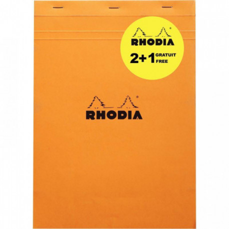 LOT 2 BLOC RHODIA A4  5X5 + 1 GRATUIT