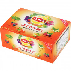 THÉ COFFRET LIPTON 60 AGRUMES/CARAMEL/CITRON/FRUITS ROUGE ET DES BOIS/MENTHE