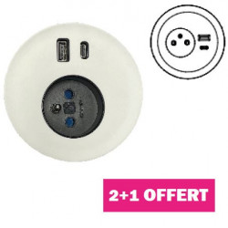 PACK 2+1 OFFERT* - Lot de 3 OBTURATEURS ÉLECTRIFIÉS BLANCS