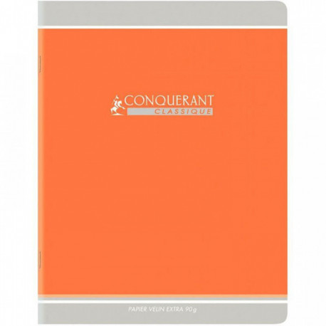 CAHIER PIQUÉ 96 PAGES, 24X32 CM, SEYÈS, PAPIER 90G, ORANGE