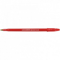 BOITE DE 50 STYLOS LOVEGREEN ROUGE