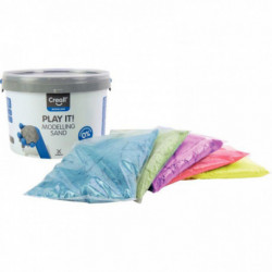 SEAU DE 2500 G SABLE MAGIQUE 5 COULEURS ASSORTIS