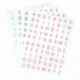 POCHETTE DE 320 GOMMETTES ADHÉSIVES ALPHABET 4 COULEURS ASSORTIES