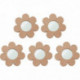 LOT DE 5 MIROIRS FORME FLEUR EN CARTON DIAMÈTRE 17,5 CM