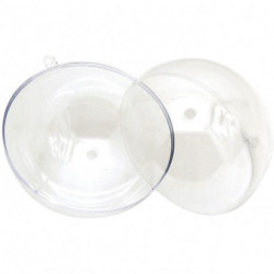 LOT DE 10 BOULES EN PLASTIQUE DIAMÈTRE 10 CM