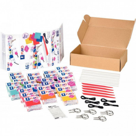 COFFRET XXL 26 PAINS FIMO SOFT ET ACCESSOIRES