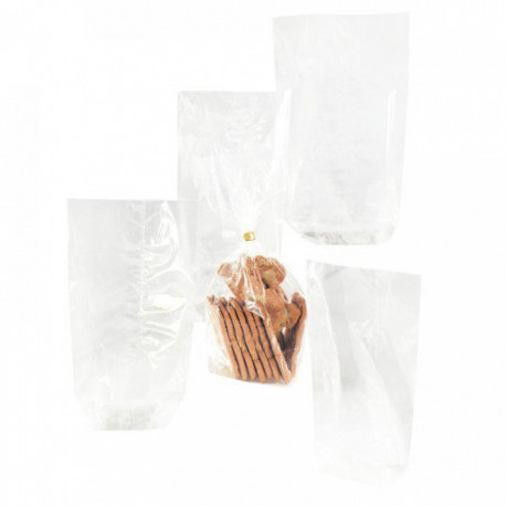 LOT DE 100 SACHETS DE CELLOPHANE FORMAT 11,5 X 19 CM