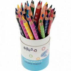 POT DE 36 CRAYONS DE COULEUR JUMBO TRIANGULAIRE ASSORTIS