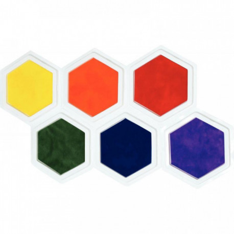 LOT DE 6 ENCREURS DIAMÈTRE 16CM, 6 COULEURS ASSORTIES