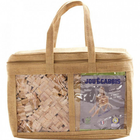 SAC EN TOILE DE JUTE 400 PLANCHETTES JOUECABOIS