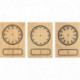 LOT DE 3 TAMPONS HORLOGE EN BOIS