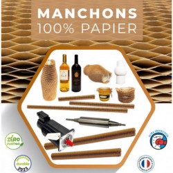 MANCHONS PAPIER 200 X Ø23MM X 1 CM BTEX200 KRAFT BRUN 50 G