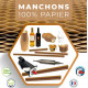 MANCHONS PAPIER 600 X Ø47MM X 2 CM BTEX100 KRAFT BRUN 50 G