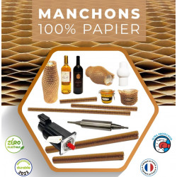 MANCHONS PAPIER 600 X Ø47MM X 2 CM BTEX100 KRAFT BRUN 50 G