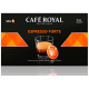 CAFE CAPSULE PAD PRO EN ALU P/NESPRESSO PRO  BTE50  CAFE ROYAL ESPRESSO FORTE SOUPCON DE REGLISSE INTENSITE 7/10 ECOLABEL FSC