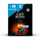 CAFE CAPSULE P/NESPRESSO BTE36  CAFE ROYAL LUNGO NOTE ACIDE NOBLE ET ELEGANTE INTENSITE 4/10ECOLABEL FSC