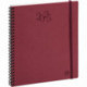 AGENDA SEMAINIER EUROTIME 18W SWAN BORDEAUX 15x17cm 12 mois