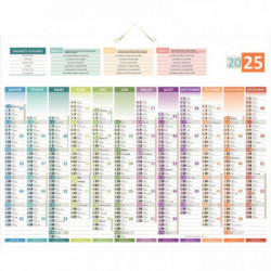 CALENDRIER 12 MOIS UNI COMPACT 55X43CM