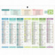 CALENDRIER 7 MOIS SUR CHAQUE FACE 4 SAISONS 21X26,5CM