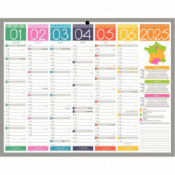 CALENDRIER TENDANCE MINI 21X26,5CM 6 MOIS PAR FACE