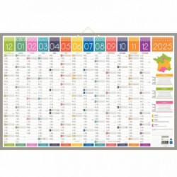 CALENDRIER 13 MOIS TENDANCE MAXI 43X65CM 13 MOIS PAR FACE