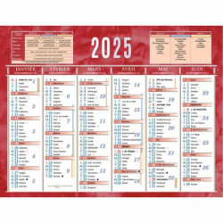 CALENDRIER SEMESTRIEL 13,5X17,5CM 6 MOIS PAR FACE