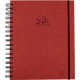 AGENDA JOURNÉE PLANIFIÉE SPIRALÉ COULEURS ASSORTIES 18x22,5cm 12 mois 1J/P