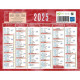 CALENDRIER SEMESTRIEL 13,5X17,5CM 6 MOIS PAR FACE