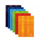 LOT DE 10 CAHIER 24X32 PIQURE  LIGNE + MARGE 96P 90G COUL ASS ET COUV PELLICULEE 63365C