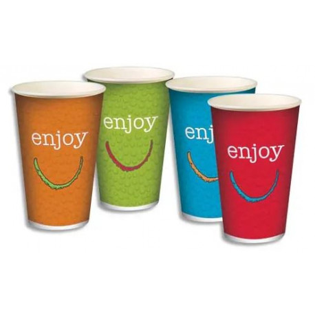 GOBELETS CARTON 30CL H.11,75CM DIAM. 8CM *LOT DE 100* BOISSONS FROIDES CARTON EPAIS