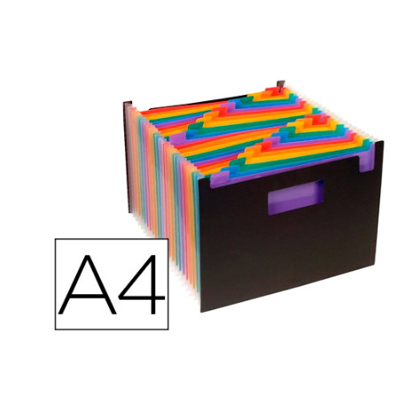 TRIEUR A SOUFFLET 24 POSITIONS PP 7/100E POIGNEE NOIR INTERIEUR MULTICOLORE