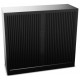 ARMOIRE À RIDEAUX MONOBLOC BASSE NF H105 L120 P43 CM CORPS NOIR/RIDEAUX NOIR GAR 5 ANS
